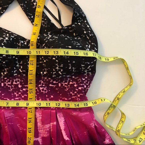 Calvin Klein X Back Fit Flare Black Pink Dress 10 - Picture 6 of 7